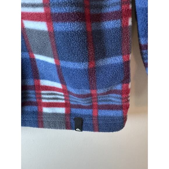 Quiksilver Boys Fleece Plaid Shacket Sz Small 7/8 - Picture 3 of 9